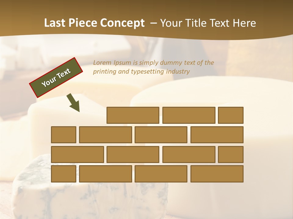 Group Of Objects French Culture Hard Cheese PowerPoint Template