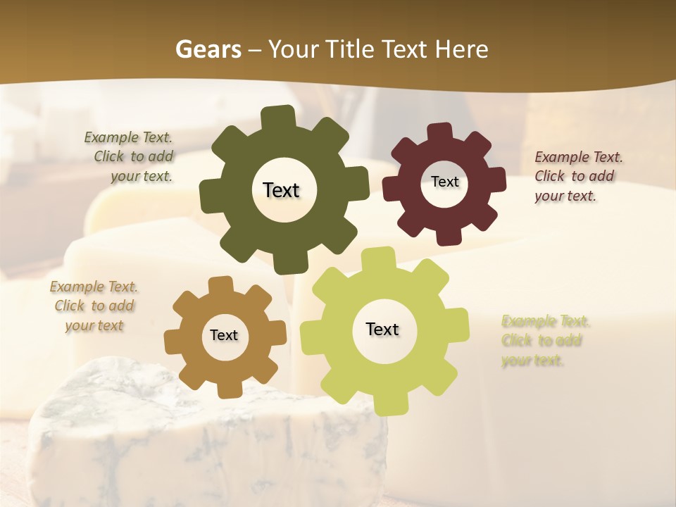 Group Of Objects French Culture Hard Cheese PowerPoint Template