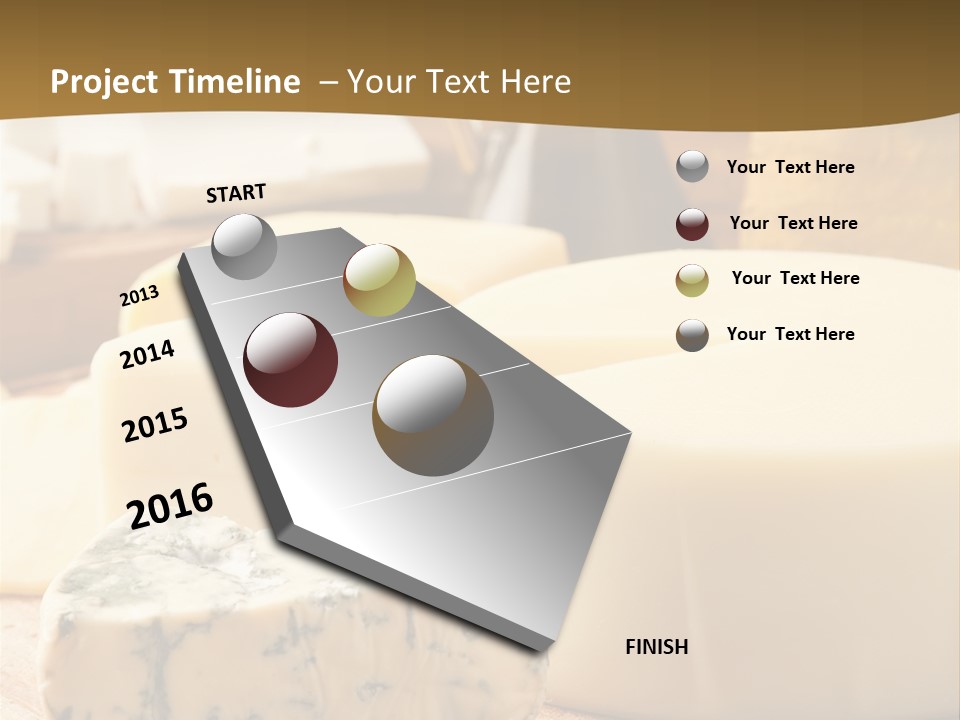 Group Of Objects French Culture Hard Cheese PowerPoint Template