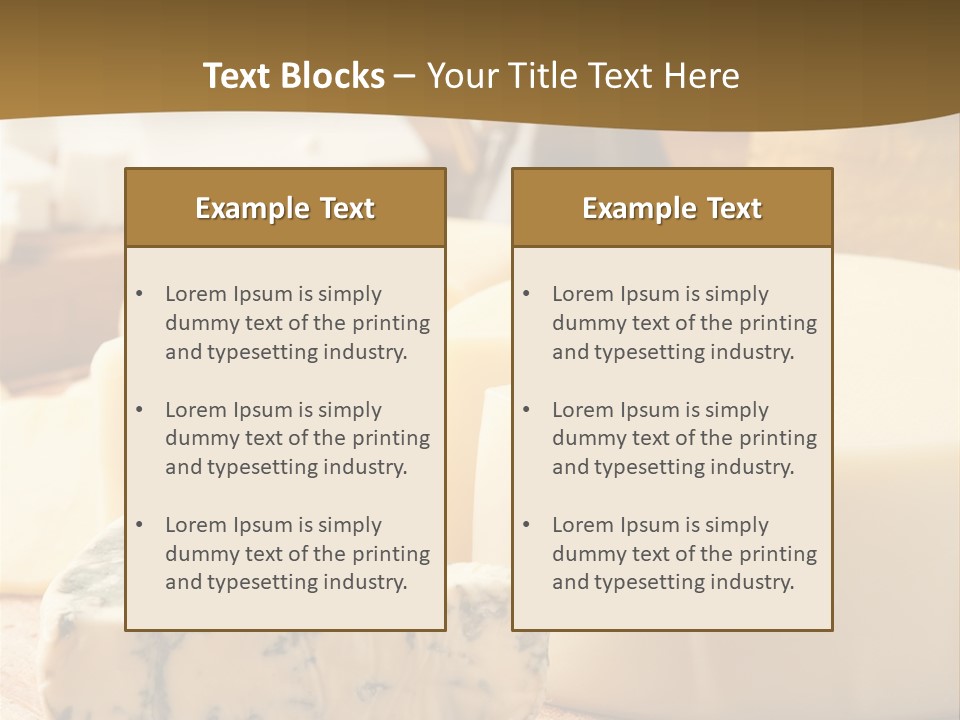 Group Of Objects French Culture Hard Cheese PowerPoint Template