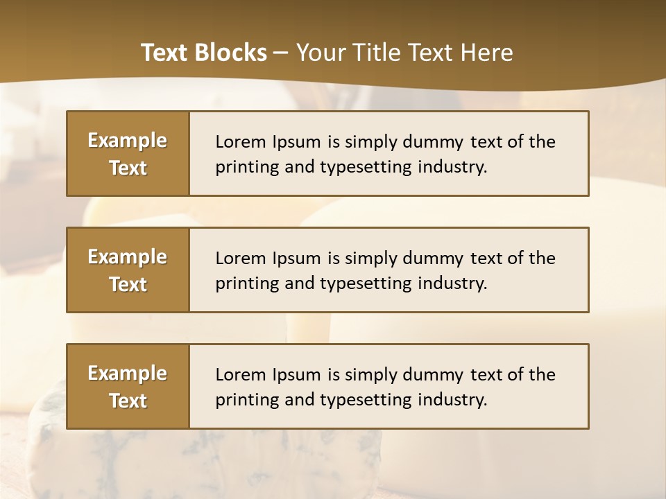 Group Of Objects French Culture Hard Cheese PowerPoint Template