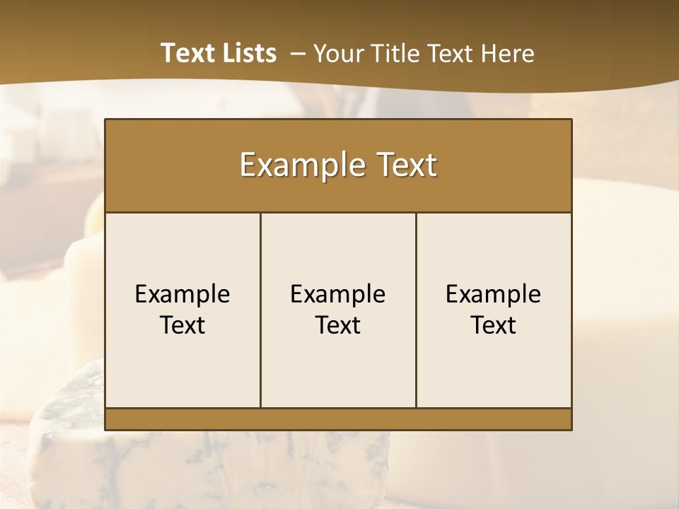 Group Of Objects French Culture Hard Cheese PowerPoint Template