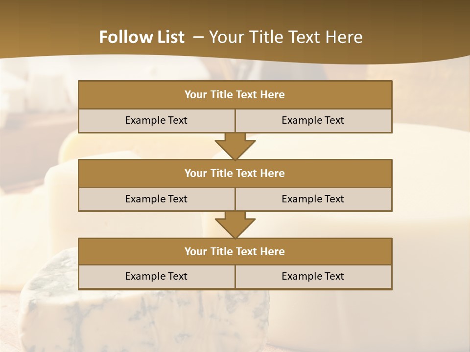 Group Of Objects French Culture Hard Cheese PowerPoint Template