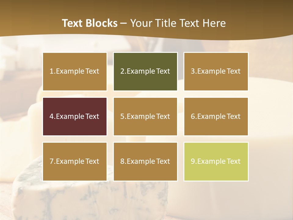 Group Of Objects French Culture Hard Cheese PowerPoint Template