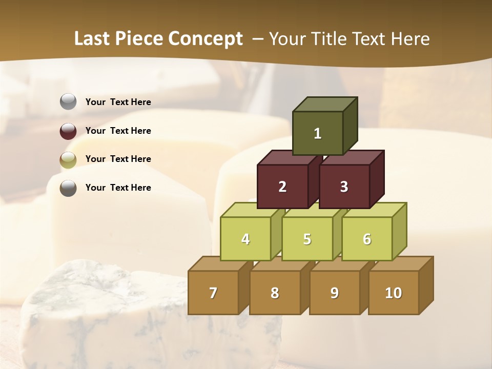 Group Of Objects French Culture Hard Cheese PowerPoint Template