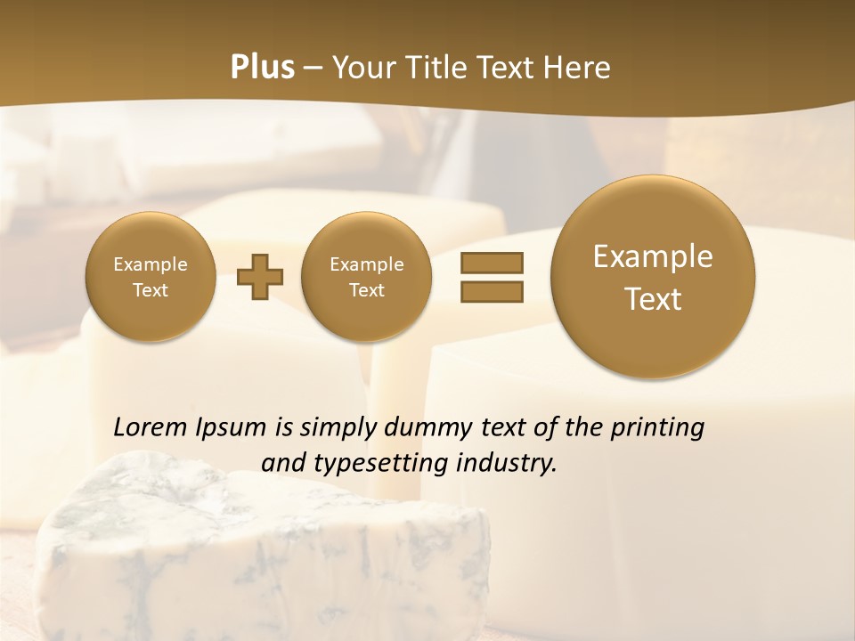 Group Of Objects French Culture Hard Cheese PowerPoint Template
