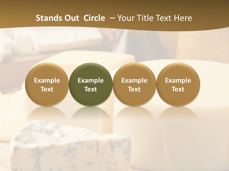 Group Of Objects French Culture Hard Cheese PowerPoint Template