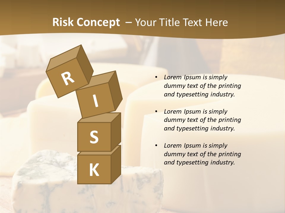 Group Of Objects French Culture Hard Cheese PowerPoint Template