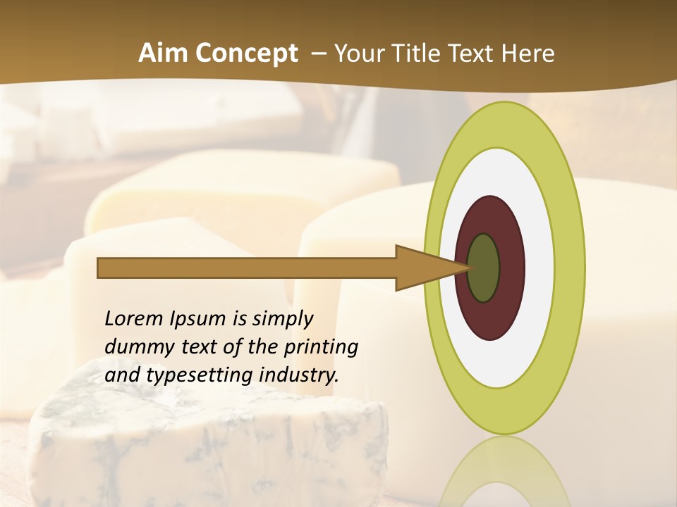 Group Of Objects French Culture Hard Cheese PowerPoint Template