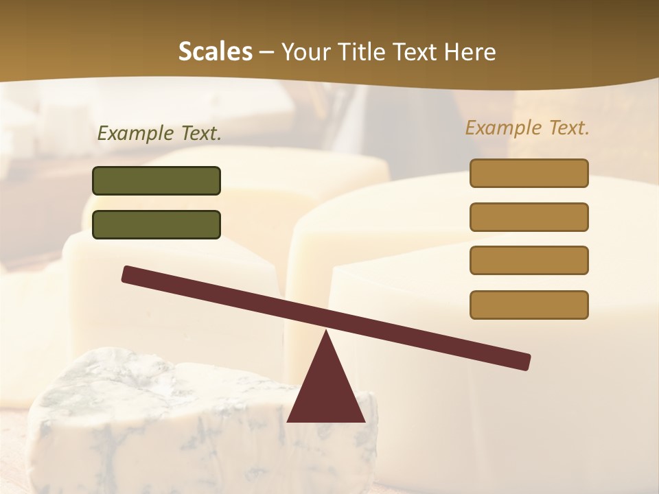 Group Of Objects French Culture Hard Cheese PowerPoint Template