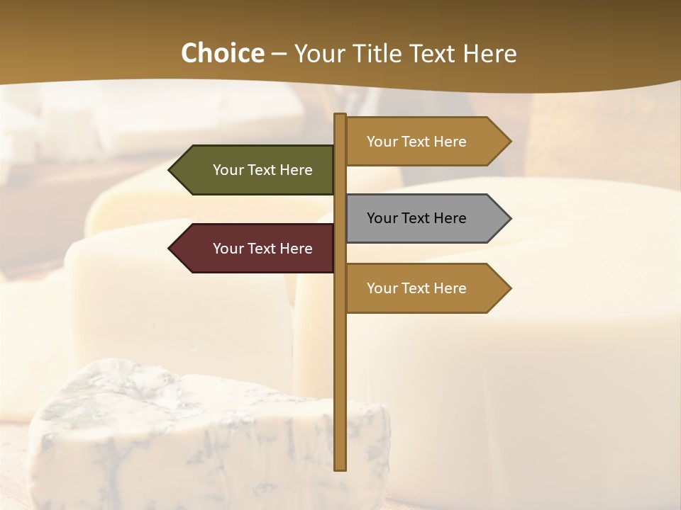 Group Of Objects French Culture Hard Cheese PowerPoint Template