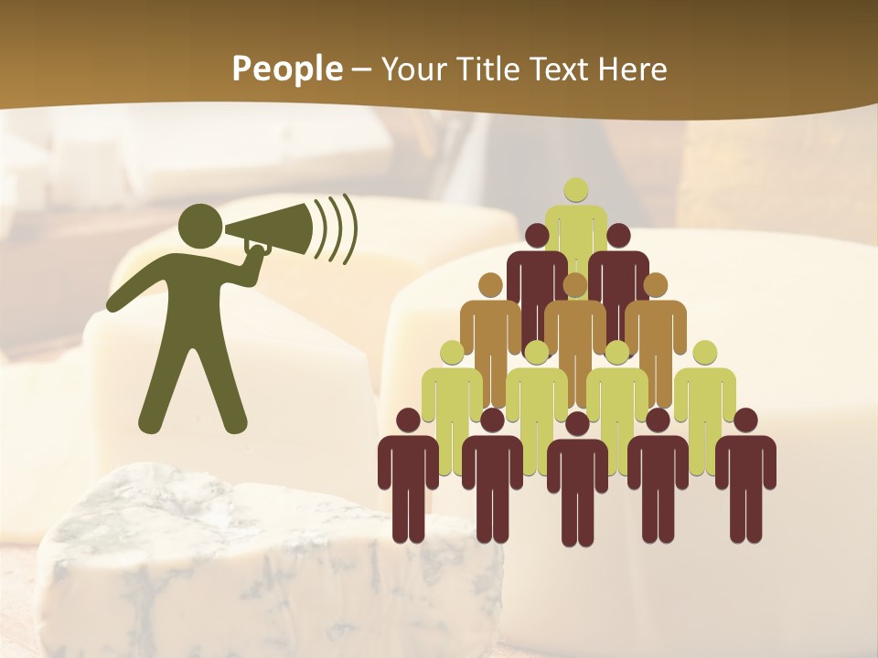 Group Of Objects French Culture Hard Cheese PowerPoint Template