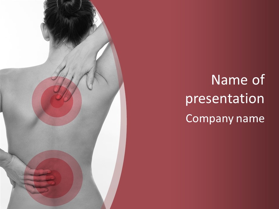 Massieren Genick Kopfschmerzen PowerPoint Template