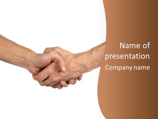 Greeting Handshake People PowerPoint Template