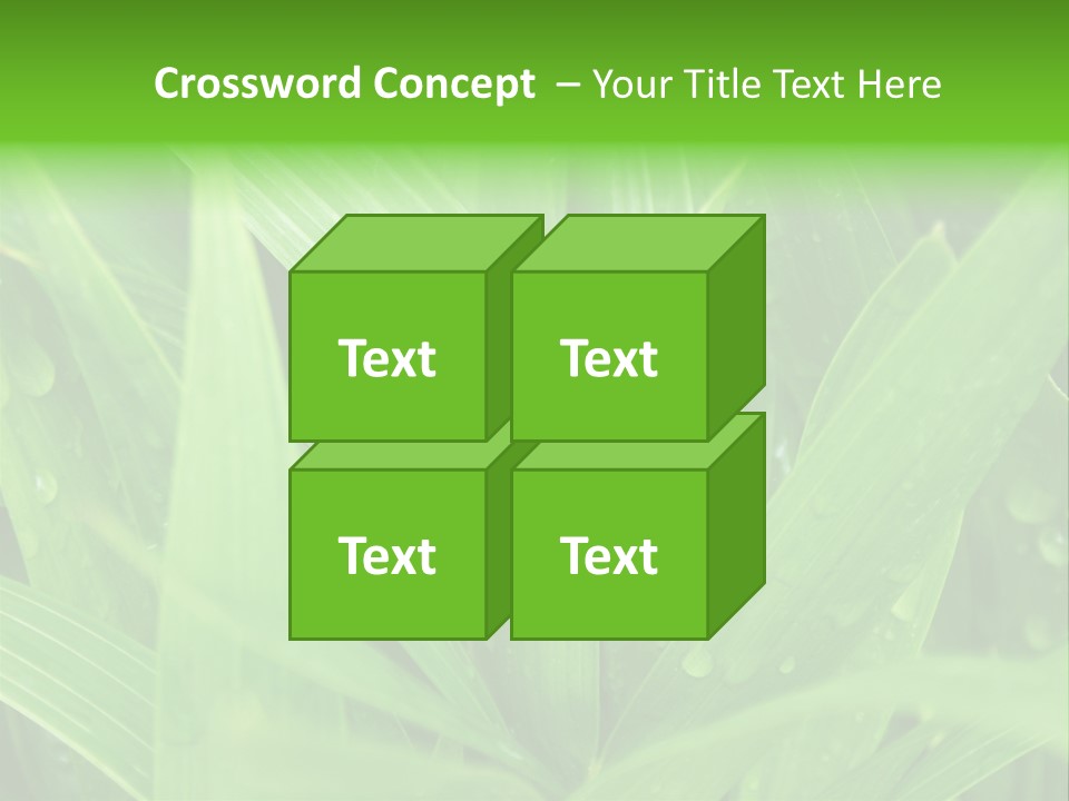 Green Gramin Palmes PowerPoint Template