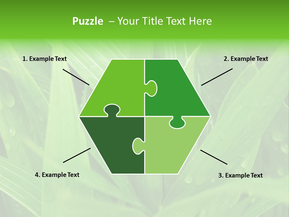 Green Gramin Palmes PowerPoint Template