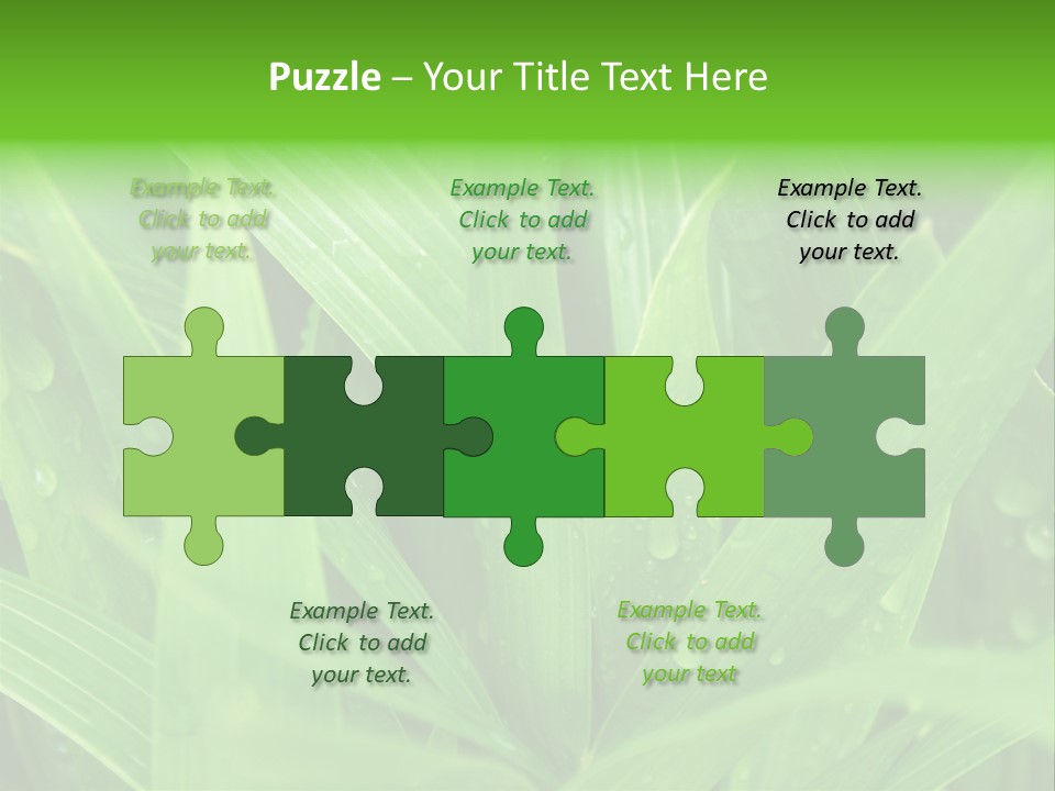 Green Gramin Palmes PowerPoint Template