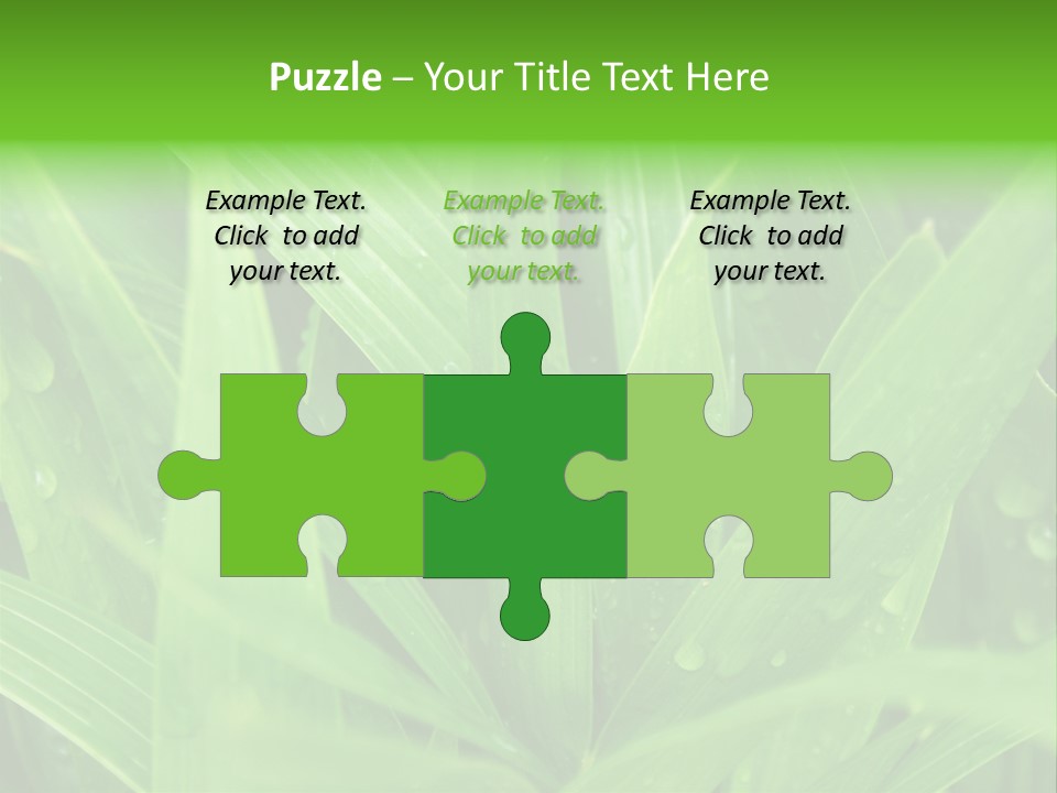 Green Gramin Palmes PowerPoint Template