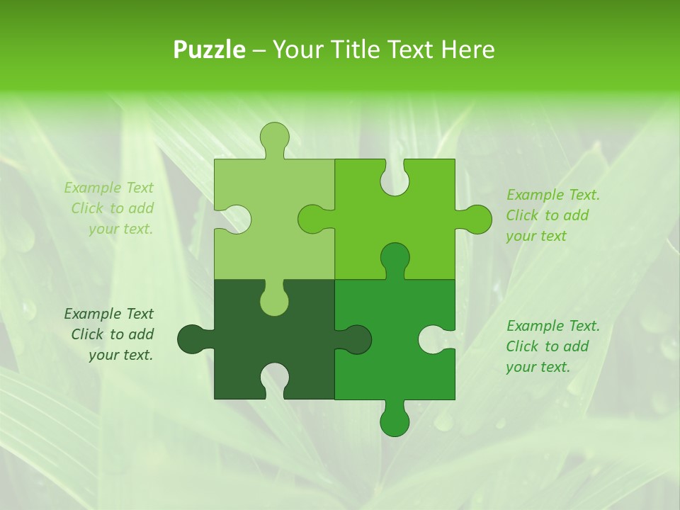 Green Gramin Palmes PowerPoint Template