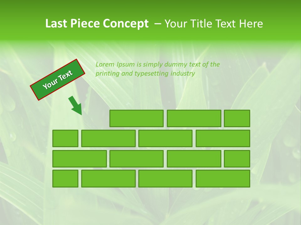 Green Gramin Palmes PowerPoint Template