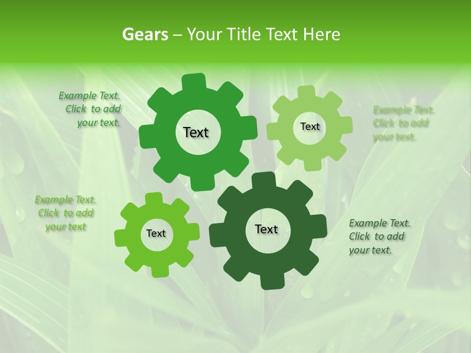 Green Gramin Palmes PowerPoint Template