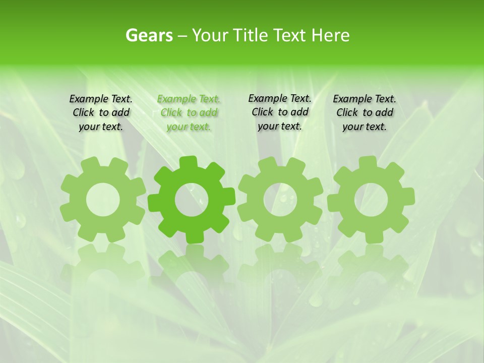 Green Gramin Palmes PowerPoint Template