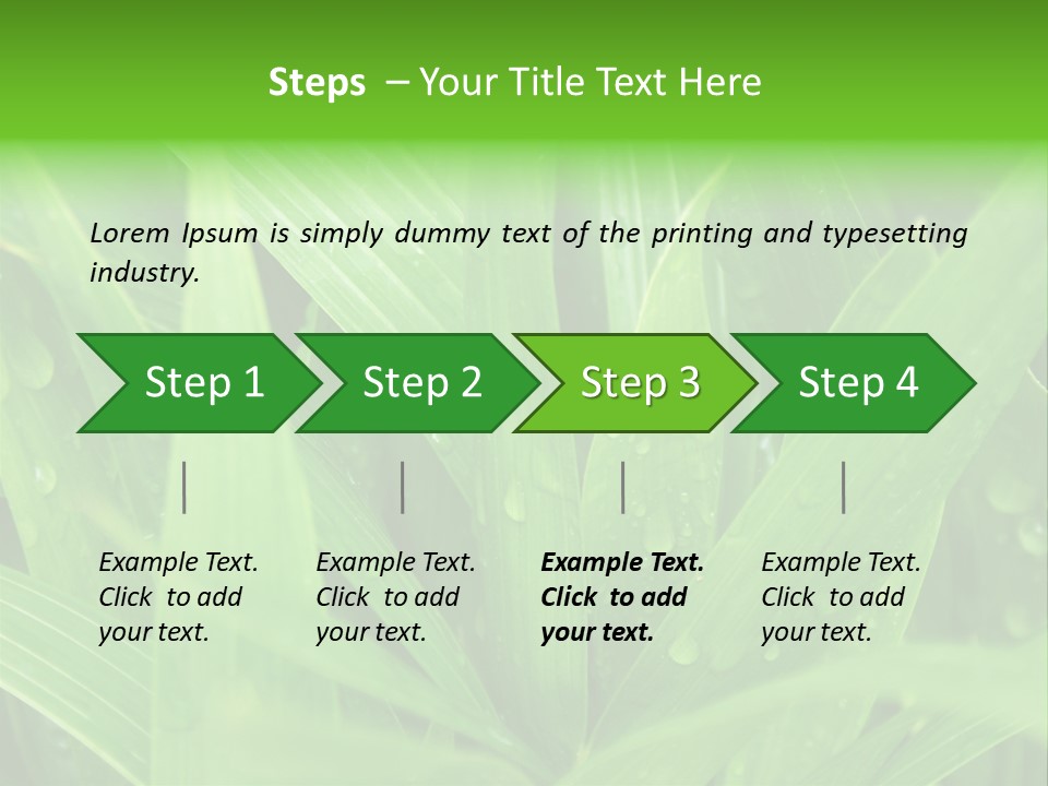 Green Gramin Palmes PowerPoint Template