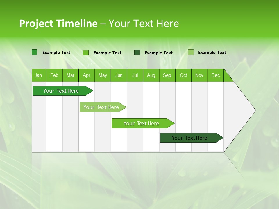 Green Gramin Palmes PowerPoint Template