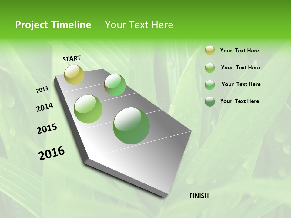 Green Gramin Palmes PowerPoint Template