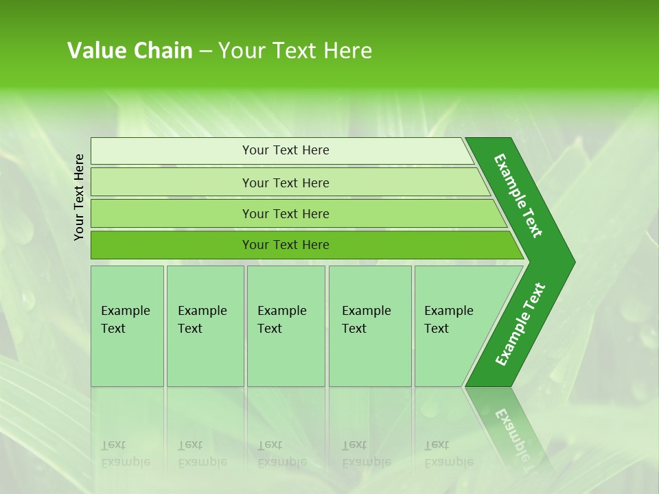 Green Gramin Palmes PowerPoint Template