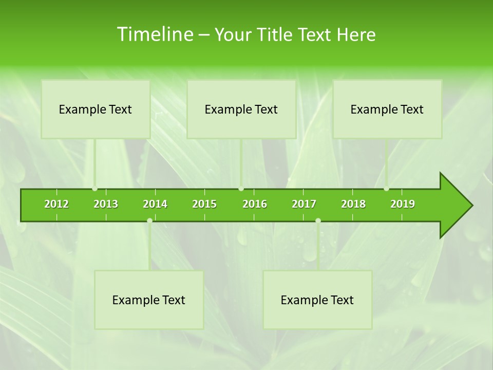 Green Gramin Palmes PowerPoint Template