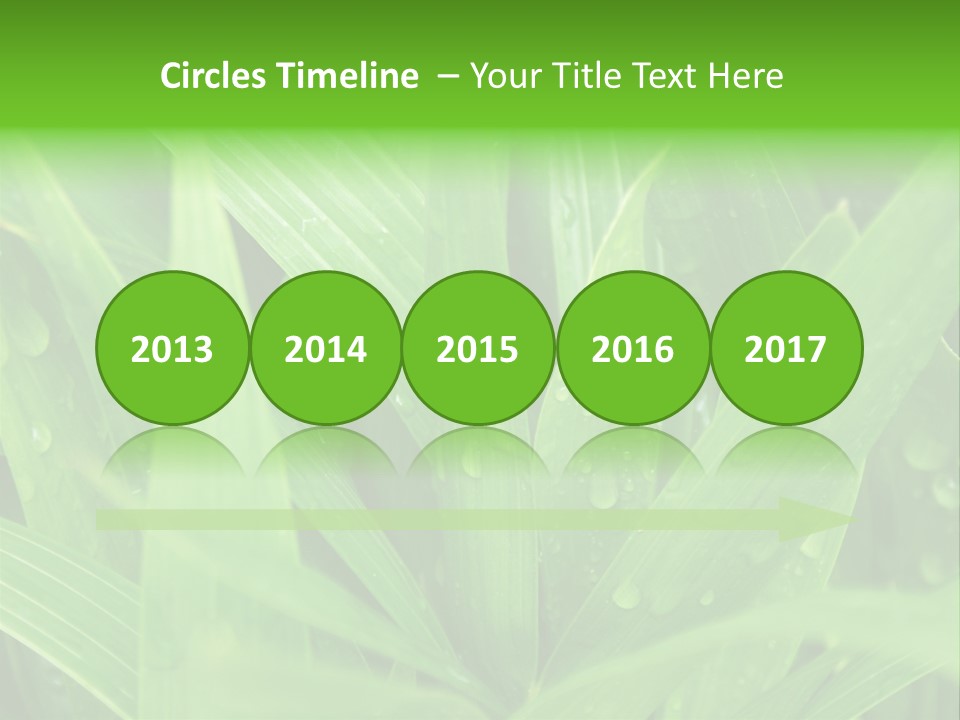 Green Gramin Palmes PowerPoint Template