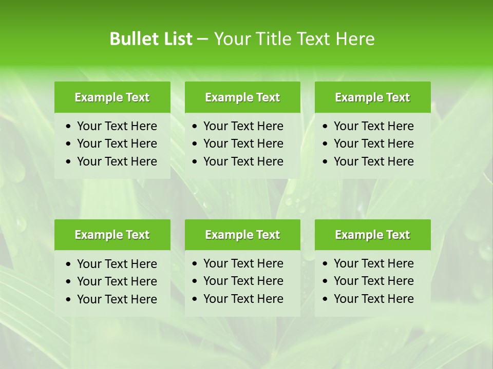 Green Gramin Palmes PowerPoint Template