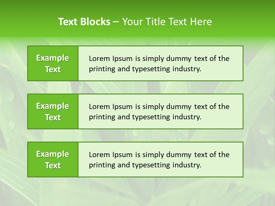 Green Gramin Palmes PowerPoint Template