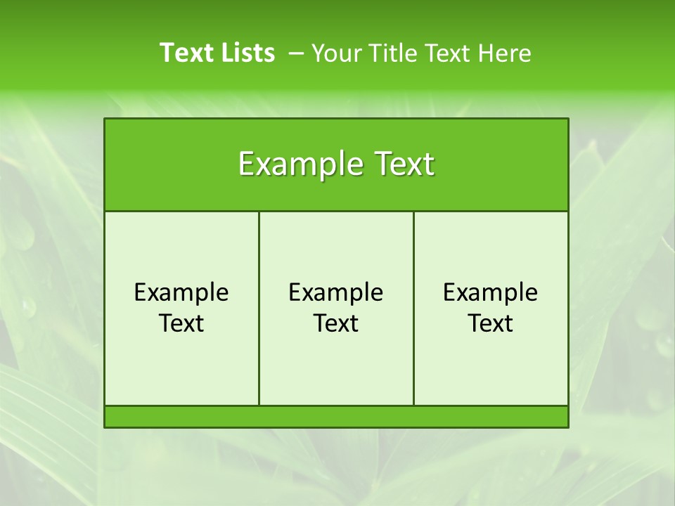 Green Gramin Palmes PowerPoint Template