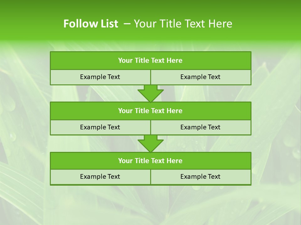 Green Gramin Palmes PowerPoint Template
