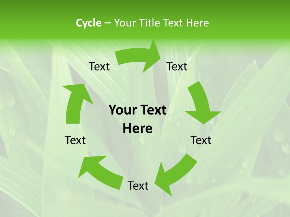 Green Gramin Palmes PowerPoint Template
