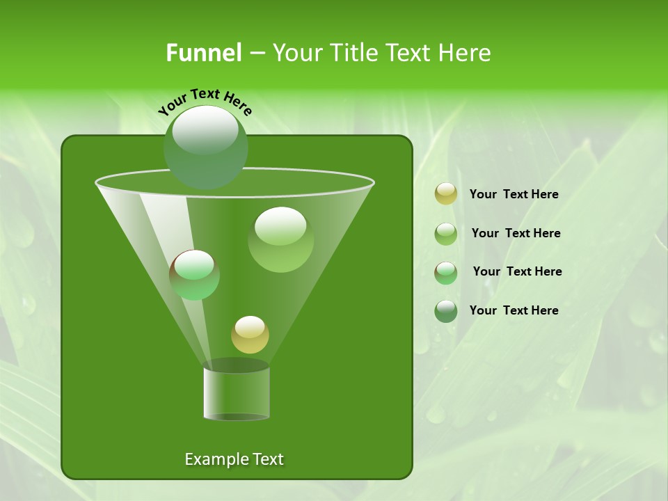 Green Gramin Palmes PowerPoint Template