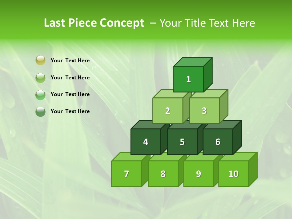 Green Gramin Palmes PowerPoint Template