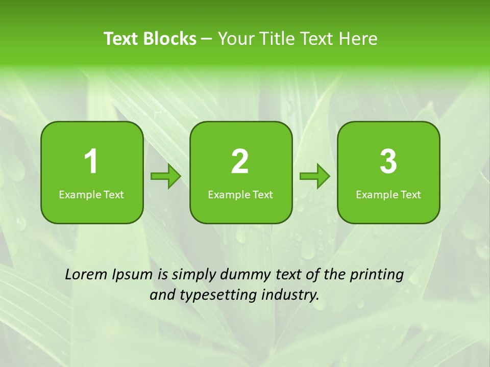 Green Gramin Palmes PowerPoint Template