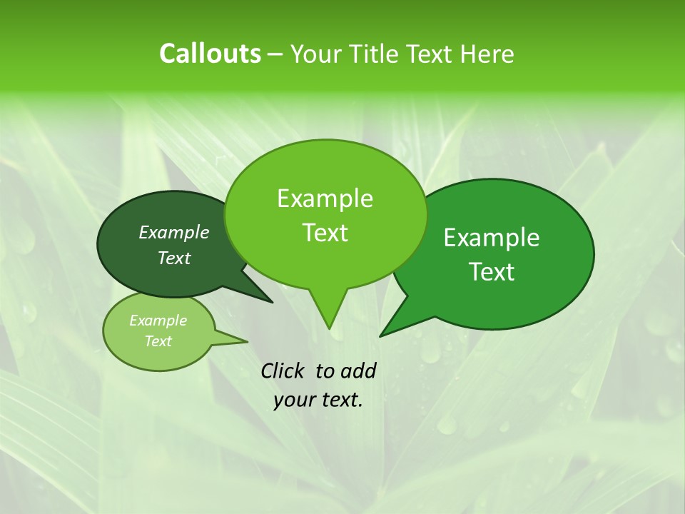 Green Gramin Palmes PowerPoint Template