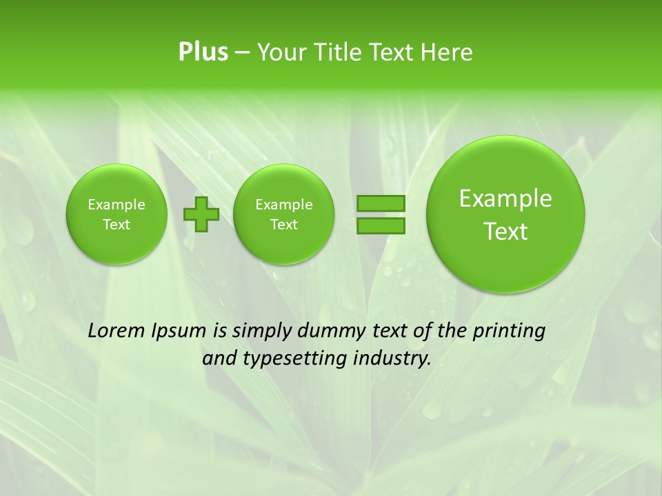 Green Gramin Palmes PowerPoint Template