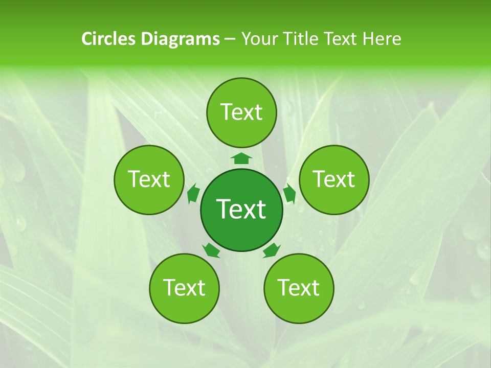 Green Gramin Palmes PowerPoint Template