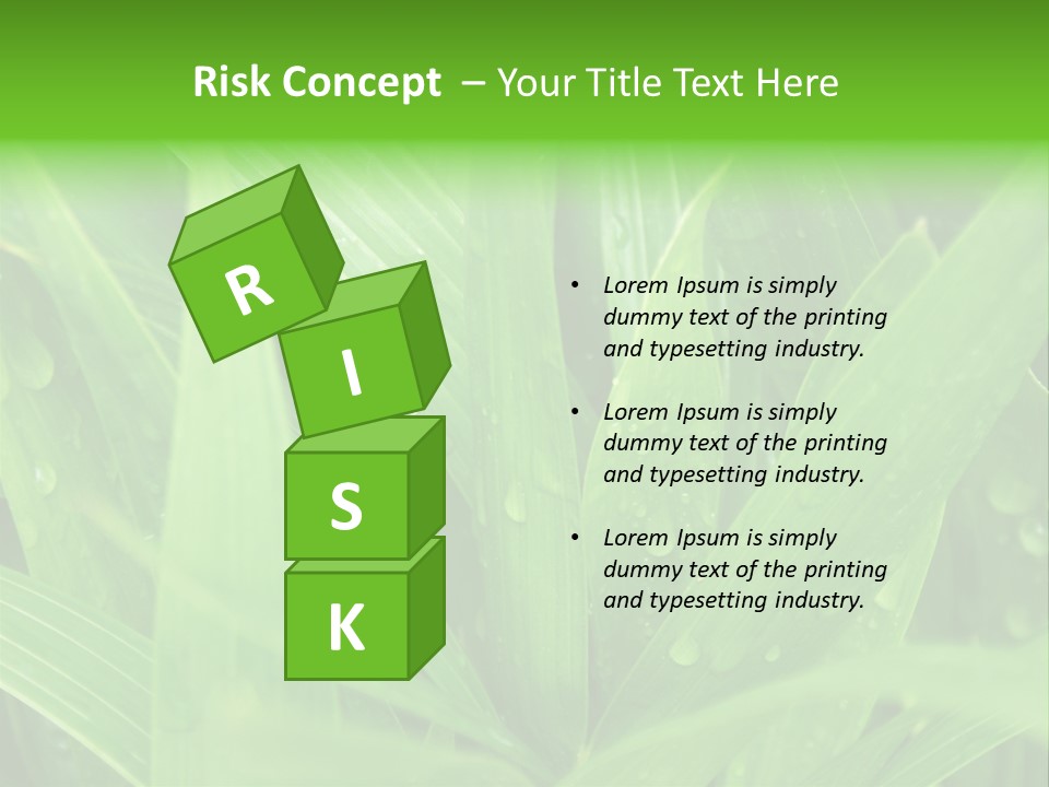 Green Gramin Palmes PowerPoint Template