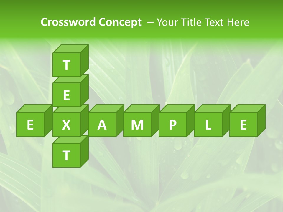 Green Gramin Palmes PowerPoint Template