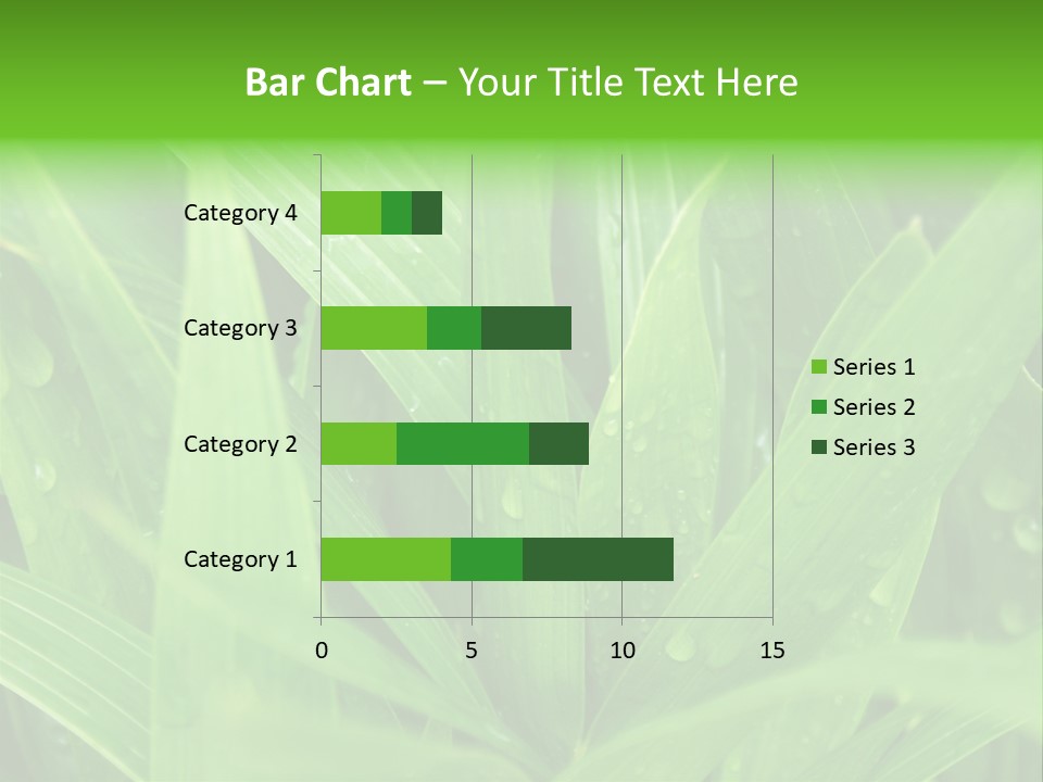 Green Gramin Palmes PowerPoint Template