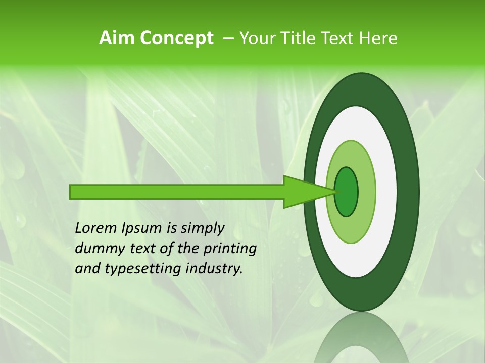 Green Gramin Palmes PowerPoint Template