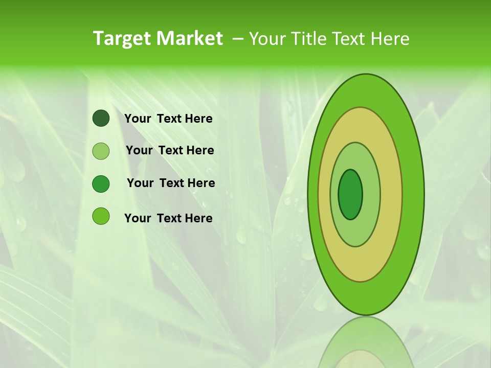 Green Gramin Palmes PowerPoint Template