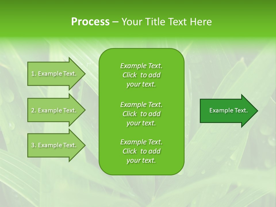 Green Gramin Palmes PowerPoint Template
