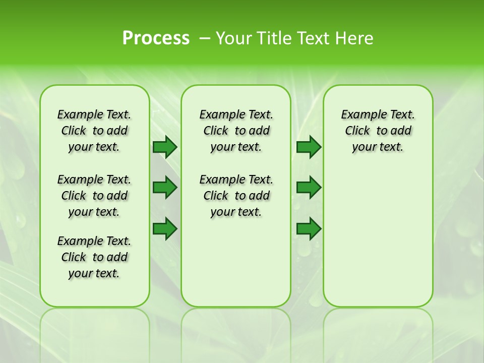 Green Gramin Palmes PowerPoint Template
